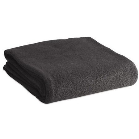 Fleece deken/plaid zwart 120 x 150 cm