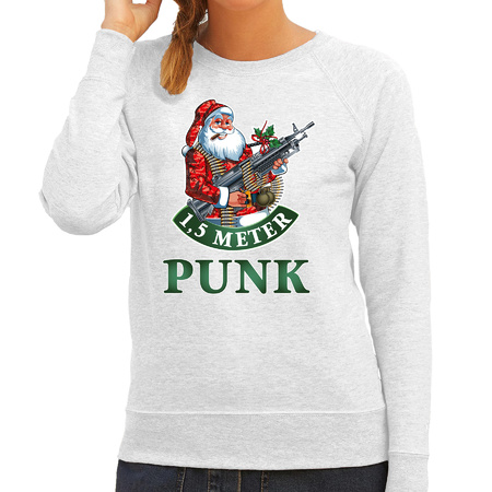 Foute Kerstsweater / outfit 1,5 meter punk grijs voor dames