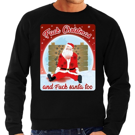 Christmas sweater Fuck Christmas and fuck santa too black for me