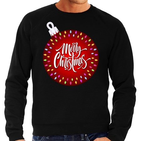Christmas sweater merry christmas black for men