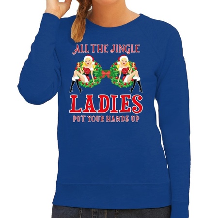 Christmas sweater All the jingle ladies blue for women