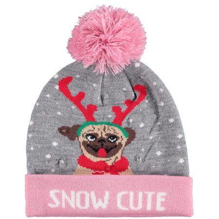 Christmas hat Snow Cutie with lights for kids