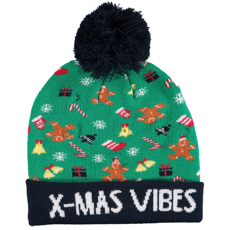 Christmas hat Christmas Vibes with lights for kids