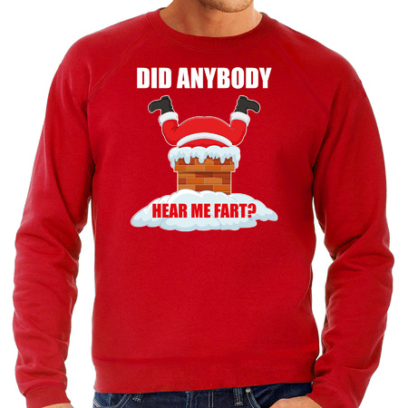 Fun Christmas sweater Did anybody hear my fart red for men