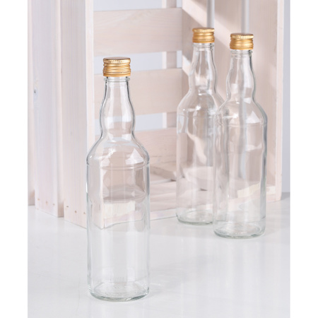 Glazen flessen met schroefdoppen 500 ml