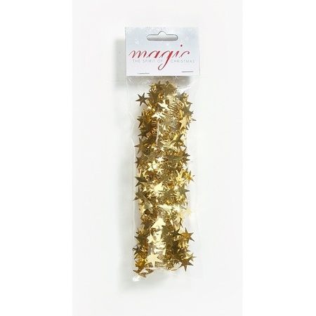 Gold Christmas tree foil garland 3,5 x 750cm decorations