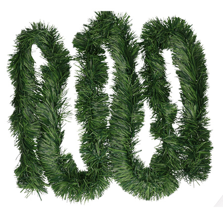 Green Christmas garland 270 x 8 cm