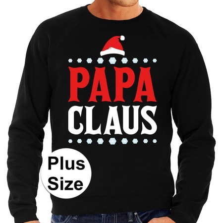 Plus size Christmas sweater Papa Claus black men