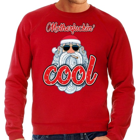 Big size Christmas sweater motherfucking cool red for men