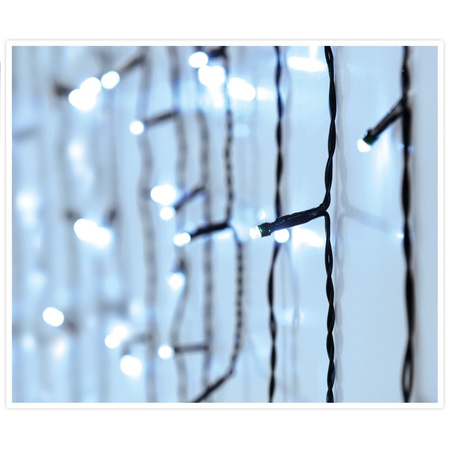 Icicle lights clear white outdoor 180 LED - 600 x 52 cm