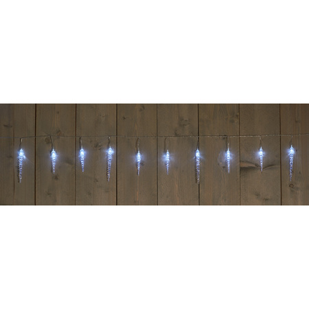 Ijspegelverlichting transparant lichtsnoeren met 40 witte lampjes 