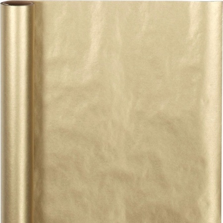 6x Rolls kraft wrapping paper happy birthday pack - gold 200 x 70/50 cm