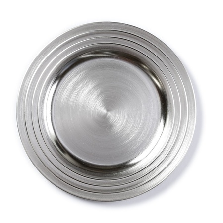 Kaarsenbord/plateau zilver 33 cm rond