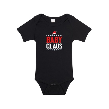 Christmas romper Baby Claus black baby