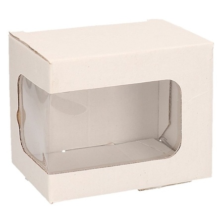 Kerstbal verpakken 2x doosjes met venster 12 x 9 x 10 cm 