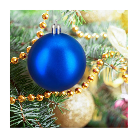 Kerstballen - 100x st - kobalt blauw - 3, 4 en 6 cm - glitter/mat/glans
