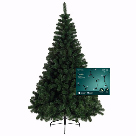 Christmas tree 240 cm incl. christmas lights clear white