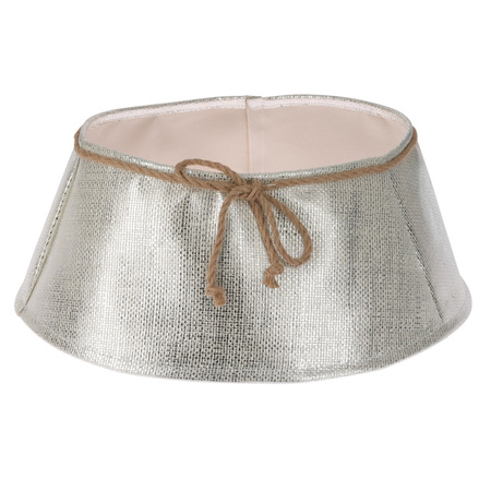 Tree skirt/basket silver D60 x H25 cm for a tree of 180-210 cm