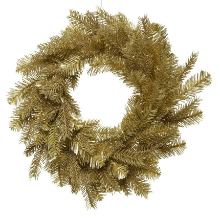 Christmas wreath gold glitters 50 cm incl. lights bright white 4m