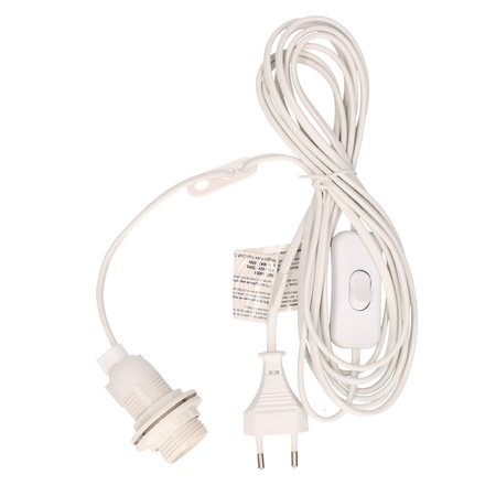 Christmas stars lighting cables white E14 fitting 4 meters