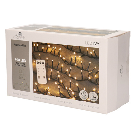 Christmas lights remote controlled warm white outdoor 700 lights
