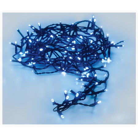 Kerstverlichting/feestverlichting lichtsnoeren 120 blauwe LED lampjes buiten