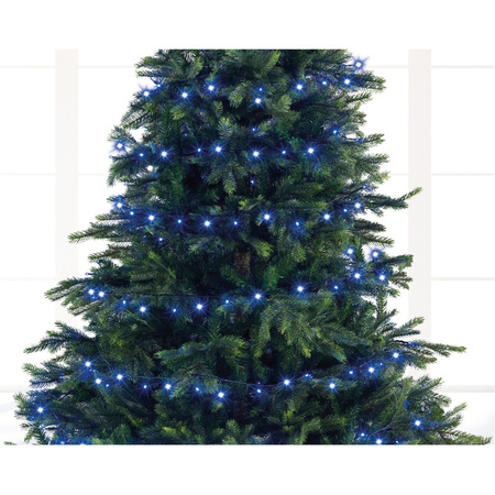 Kerstverlichting twinkle met timer blauw buiten 240 lampjes