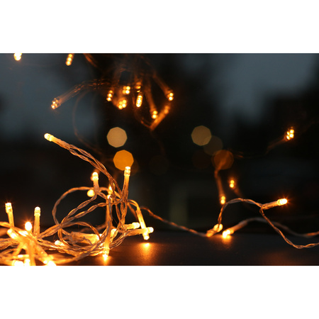 Christmas lights 24 warm white lights 200 cm - battery operated