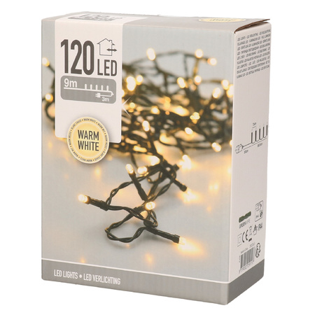 Kerstverlichting warm witte kerstlampjes 120 lichtjes