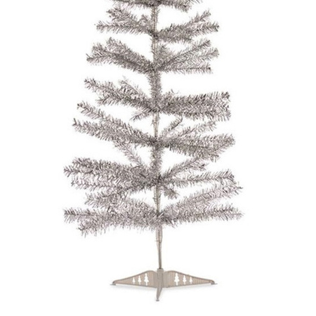Kleine zilveren kerstboom van 120 cm