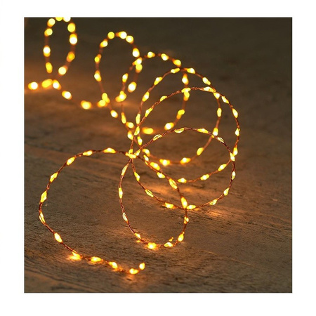 Christmas copper lights LED, timer warm white 330 lights 5 meter