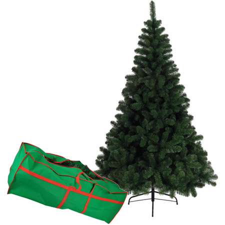 Kunst kerstboom/dennenboom klein formaat 120 cm + opbergtas