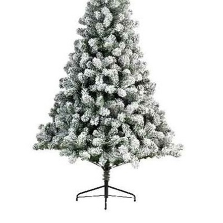 Kunst kerstboom Imperial pine 340 tips met sneeuw 150 cm inclusief opbergzak