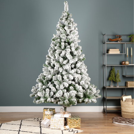 Kunst kerstboom Imperial pine 980 tips met sneeuw 240 cm