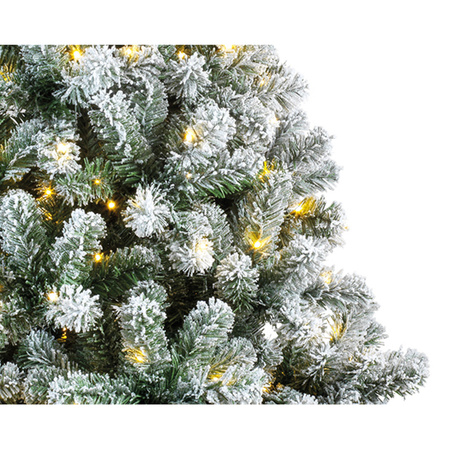 Kunst kerstboom Imperial pine snowy  met verlichting150 cm