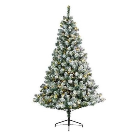 Kunst kerstboom Imperial pine met sneeuw en verlichting 210 cm
