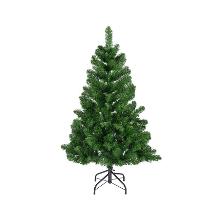 Kunst kerstboom/kunstboom - groen - H120 cm - D81 cm - incl. opbergzak