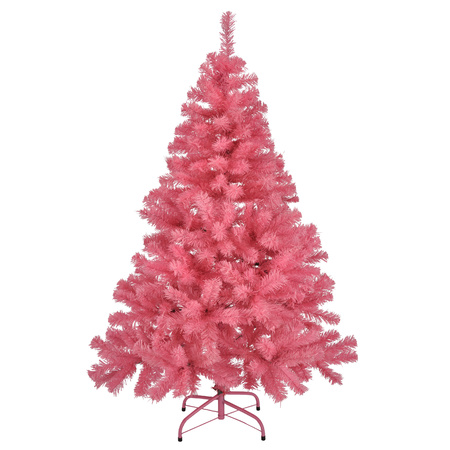 Kunst kerstboom/kunstboom roze 90 cm