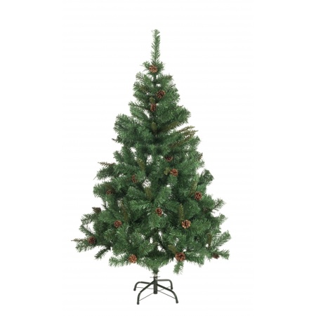 Kunst kerstboom met dennenappels 180 cm en opbergzak