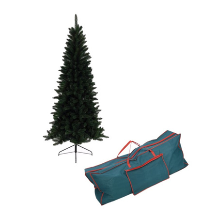Kunst kerstboom slank 150 cm inclusief opbergzak
