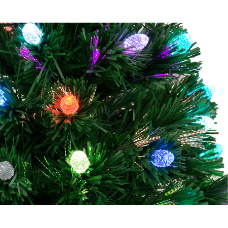Fiber christmas tree with 84 LED lights 90 cm