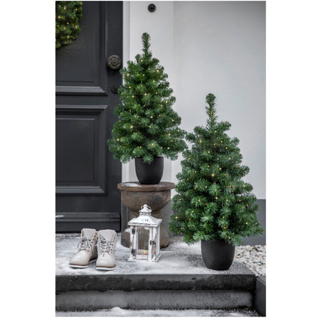 Artificial christmas tree green with lights 120 cm