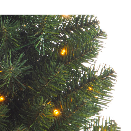 Kunstboom/kunst kerstboom met verlichting 120 cm