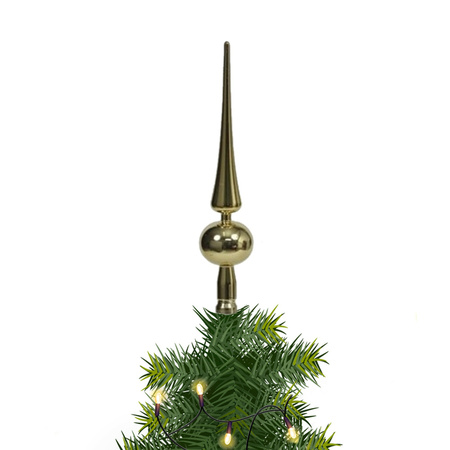 Kunststof kerstboom piek goud 28 cm