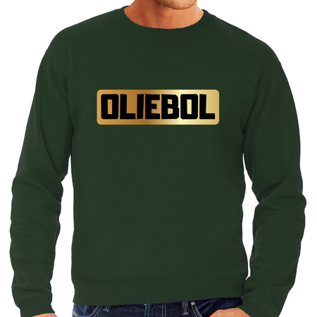 Oliebol foute Oud en nieuw trui/ sweater groen voor heren