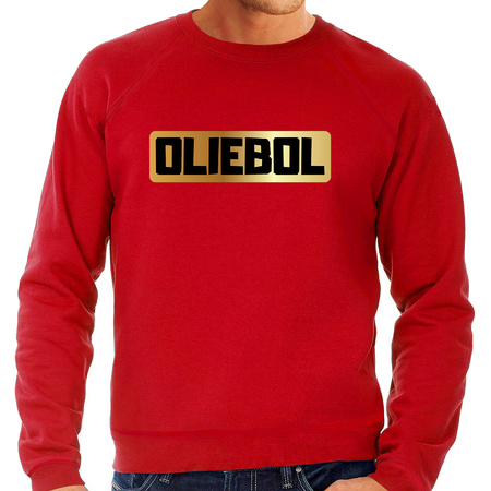 Oliebol foute Oud en nieuw trui/ sweater rood voor heren