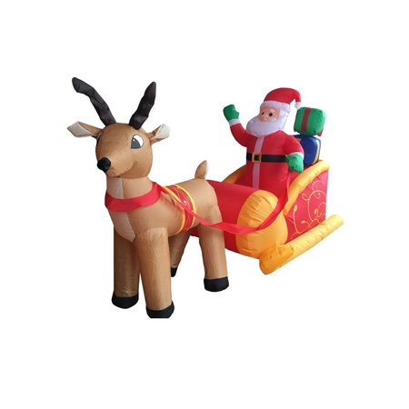 Inflatable santa claus with sleigh 180 cm
