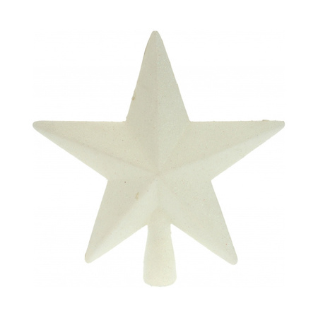 Peak star white with glitters 19 cm