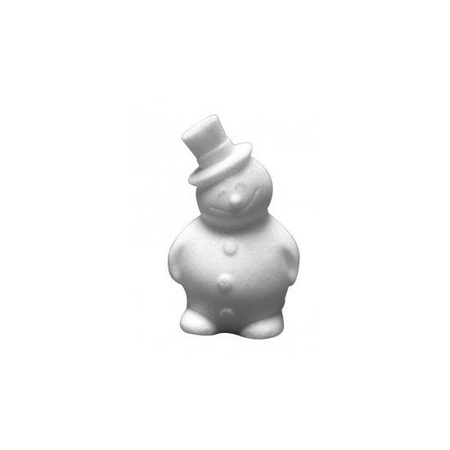 Piepschuim figuren sneeuwman 17 cm