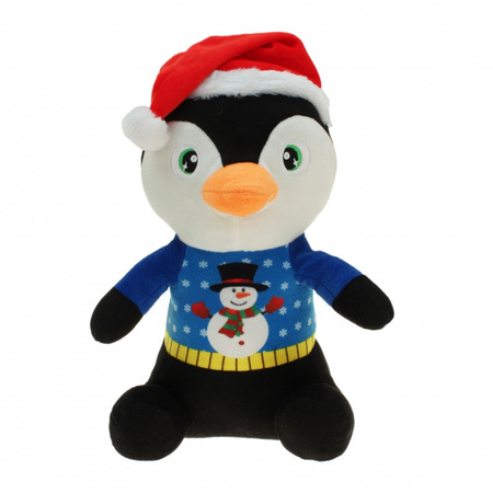 Pluche pinguin knuffel 30 cm kerstknuffels
